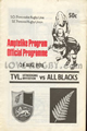 Transvaal Country v New Zealand 1976 rugby  Programme